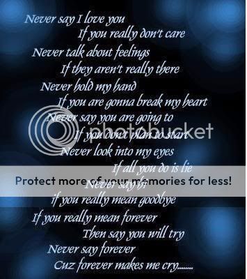 Broken Heart Comments And Graphics.. never say i love you