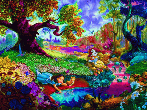 trippy alice in wonderland