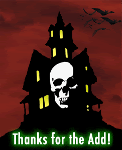 thanks for the add haunted house skull lightning